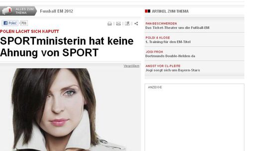 Niemiecki tabloid Bild kpi z Joanny Muchy