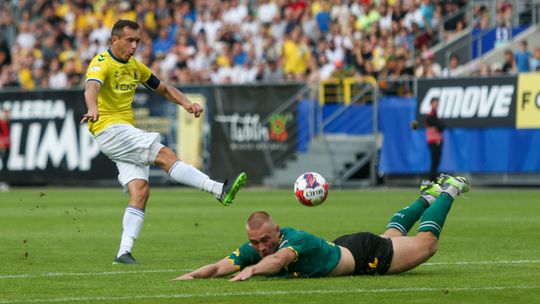 Nieudana pierwsza połowa Motoru w meczu z GKS Katowice, ale jest siódmy punkt [zdjęcia]