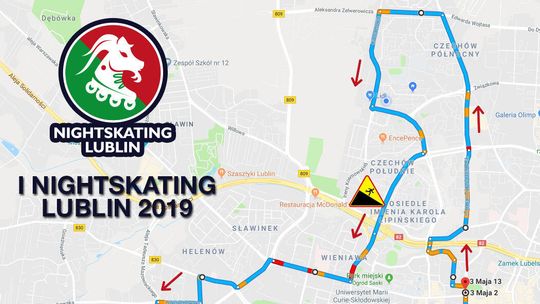 NightSkating Lublin 2019 - impreza dla miłośników rolek