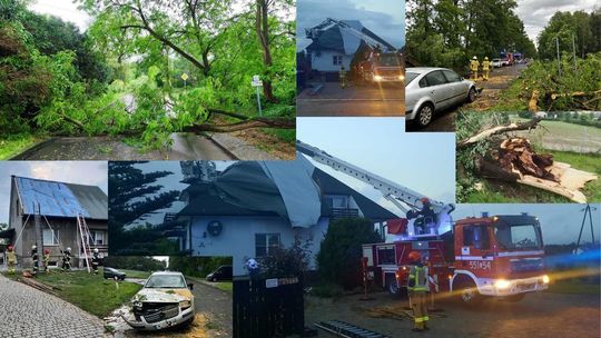 Noc pełna wyjazdów. Strażacy interweniowali ponad 200 razy po gwałtownych burzach w regionie