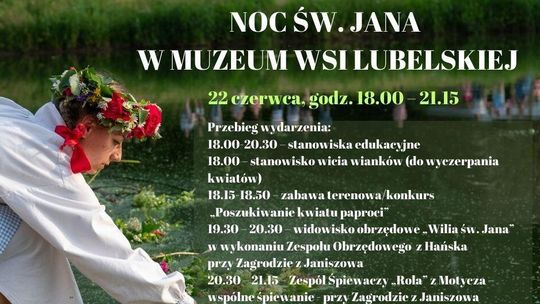 Noc świętojańska w skansenie. Radość i  zabawa