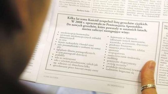 Nowa lista grzechów ciężkich wg parafii z Lublina zaskakuje. Co na to Episkopat?