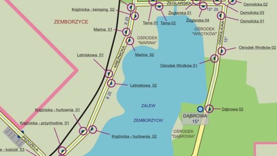 Nowa mapka miejskiej komunikacji nad Zalew Zemborzycki