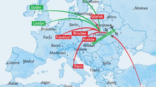 Nowe kierunki z lotniska Lublin: Rzym, Frankfurt, Tel Aviw, Wrocław, Gdańsk