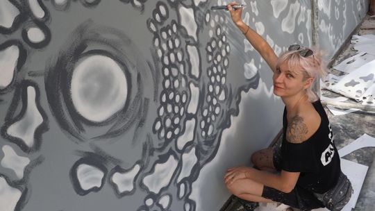Nowy mural na Starym Mieście w Lublinie. Ścianę zmienia znana artystka [zdjęcia]