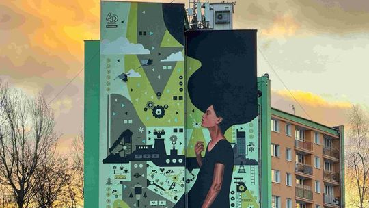 Nowy mural w Lublinie. 300 drzew na ścianie wieżowca