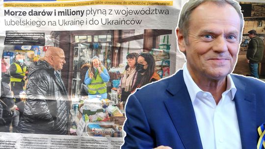 O czym przypomniał sobie Tusk i kto dźwiga pudła z pomocą dla uchodźców