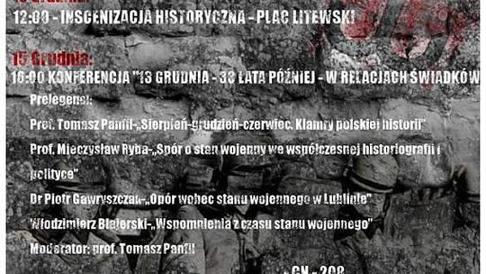 Obchody rocznicy stanu wojennego w Lublinie. Będzie inscenizacja historyczna