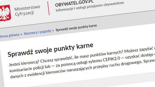 Obywatel.gov.pl punkty karne w internecie. Jak sprawdzić?