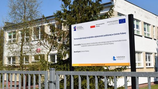Ocieplają przedszkole i szkoły w gminie Puławy
