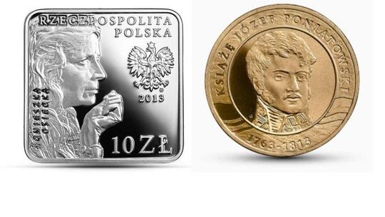 Osiecka i Poniatowski na monetach