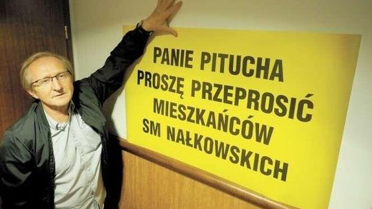 "Panie Pitucha, dlaczego pan jest nieuczciwy". Lekarz ukarany za banner. Chce zaskarżyć wyrok