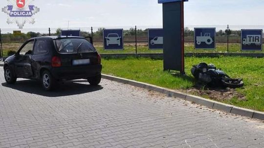 Parczew. Samochód zderzył się z motocyklem