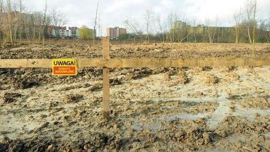 Park przy ul. Zawilcowej. Miasto wybrało tańsze rozwiązanie: śmieci przykryte warstwą ziemi