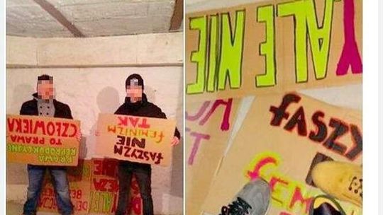 Partia Razem zarzuca kradzież transparentów. „Znalezisko” pod butem działaczy ONR