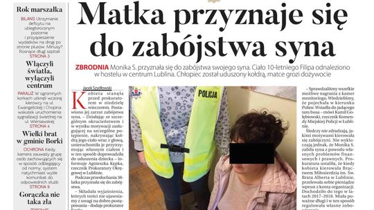 Pierwsza strona Dziennika Wschodniego 03.12.2019