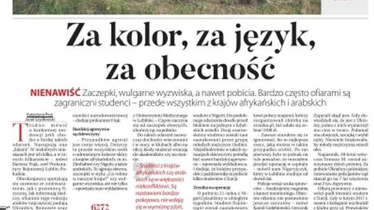 Pierwsza strona Dziennika Wschodniego 06.11.2019