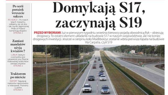 Pierwsza strona Dziennika Wschodniego 13.08.2019