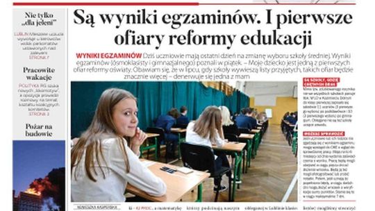 Pierwsza strona Dziennika Wschodniego 17.06.2019