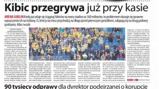 Pierwsza strona Dziennika Wschodniego