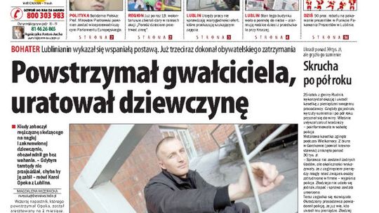 Pierwsza strona \"Dziennika Wschodniego\"