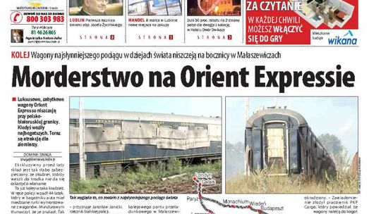 Pierwsza strona Dziennika Wschodniego