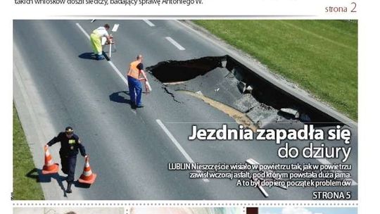 Pierwsza strona Dziennika Wschodniego