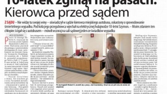 Pierwsza strona Dziennika Wschodniego