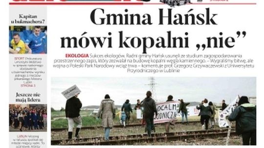 Pierwsza strona Dziennika Wschodniego 22.10.2019