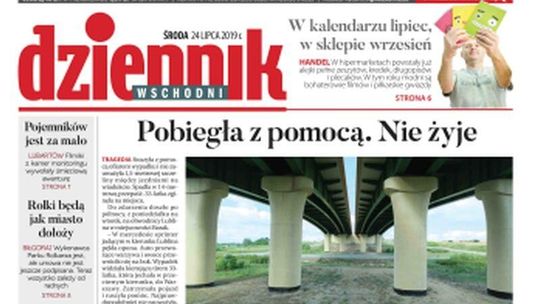 Pierwsza strona Dziennika Wschodniego 24.07.2019