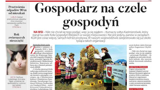 Pierwsza strona Dziennika Wschodniego 29.08.2019