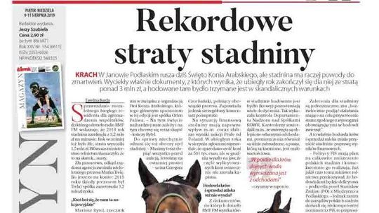 Pierwsza strona Dziennika Wschodniego 8.08.2019