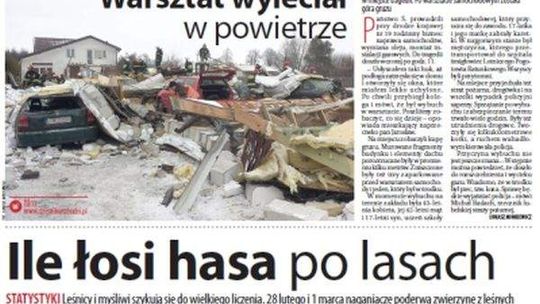 Pierwsza strona Dziennika Wschodniego, wydanie z 10 lutego 2015 roku