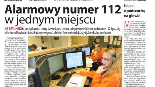 Pierwsza strona Dziennika Wschodniego, wydanie z 11 stycznia 2014 roku