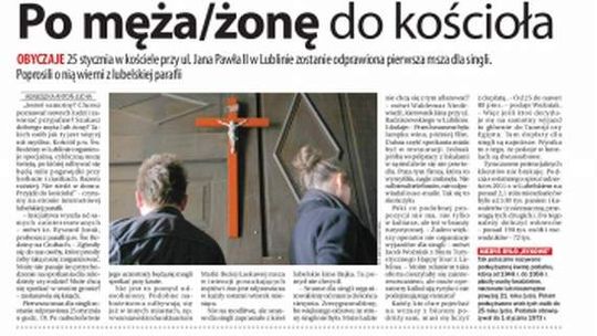 Pierwsza strona Dziennika Wschodniego, wydanie z 12 stycznia 2015 roku