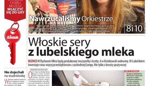 Pierwsza strona Dziennika Wschodniego, wydanie z 13 stycznia 2014 roku