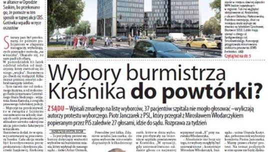 Pierwsza strona Dziennika Wschodniego, wydanie z 14 stycznia 2015 roku