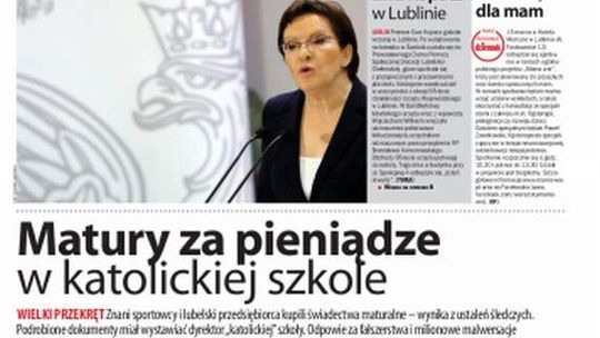 Pierwsza strona Dziennika Wschodniego, wydanie z 17 lutego 2015 roku