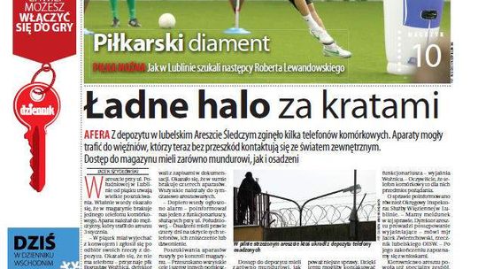 Pierwsza strona Dziennika Wschodniego, wydanie z 17 stycznia 2014 roku