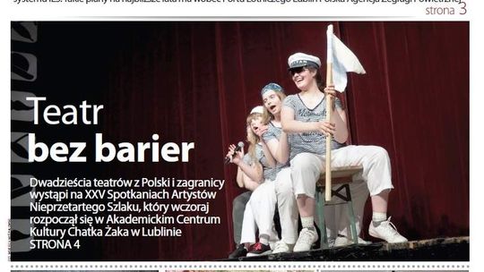 Pierwsza strona Dziennika Wschodniego, wydanie z 18 kwietnia 2015 roku