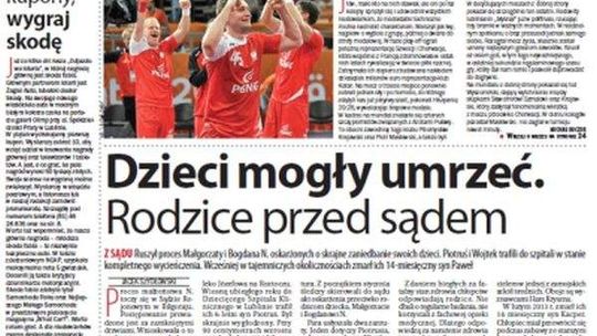 Pierwsza strona Dziennika Wschodniego, wydanie z 2 lutego 2015 roku