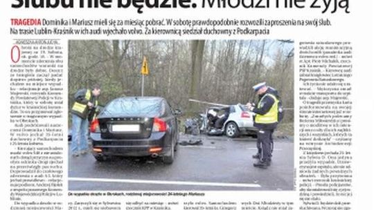 Pierwsza strona Dziennika Wschodniego, wydanie z 20 kwietnia 2015 roku