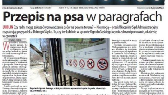 Pierwsza strona Dziennika Wschodniego, wydanie z 21 marca 2015 roku