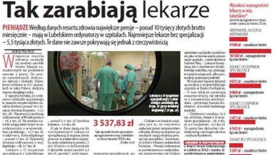 Pierwsza strona Dziennika Wschodniego, wydanie z 23 stycznia 2015 roku