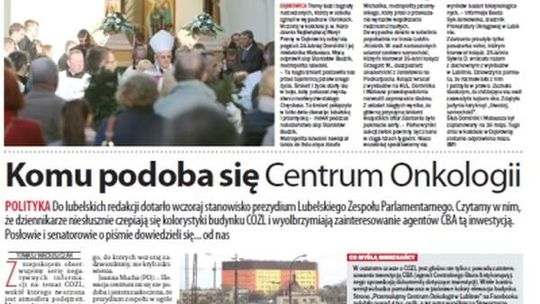 Pierwsza strona Dziennika Wschodniego, wydanie z 24 kwietnia 2015 roku