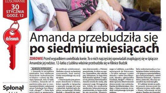 Pierwsza strona Dziennika Wschodniego, wydanie z 24 stycznia 2014 roku