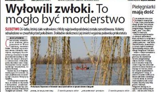Pierwsza strona Dziennika Wschodniego, wydanie z 24 stycznia 2015 roku