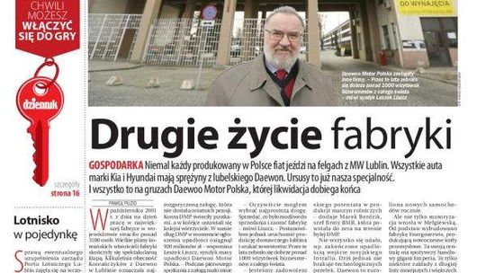 Pierwsza strona Dziennika Wschodniego, wydanie z 25 lutego 2014 roku