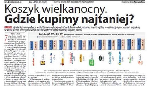 Pierwsza strona Dziennika Wschodniego, wydanie z 28 marca 2015 roku