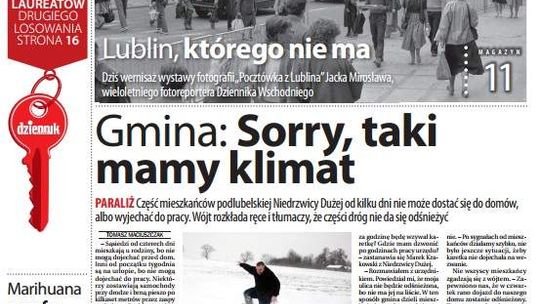 Pierwsza strona Dziennika Wschodniego, wydanie z 31 stycznia 2014 roku